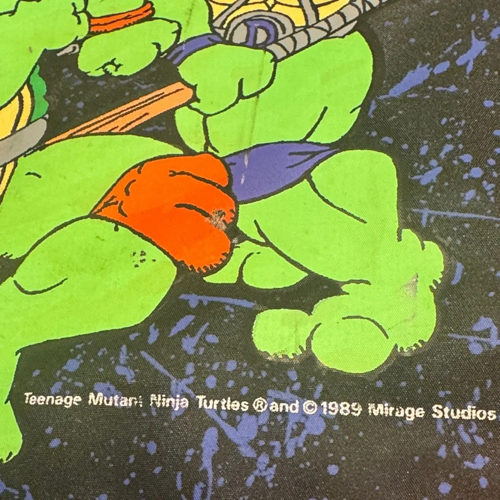 1989 Teenage Mutant Ninja Turtles Carry Bag Mirage Studios Black Messenger Bag